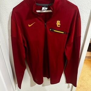 Nike Red and Yellow Quarter-Zip Pullover